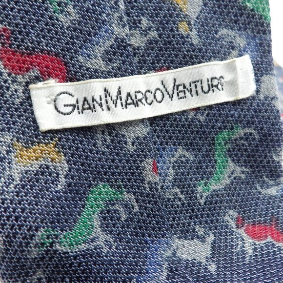 GianMarco Venturi Tie/ Dog Theme/ Blue - Picture 4 of 5
